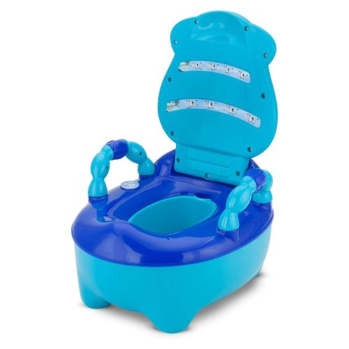 Troninho Penico Infantil Musical Fazendinha Azul Prime Baby