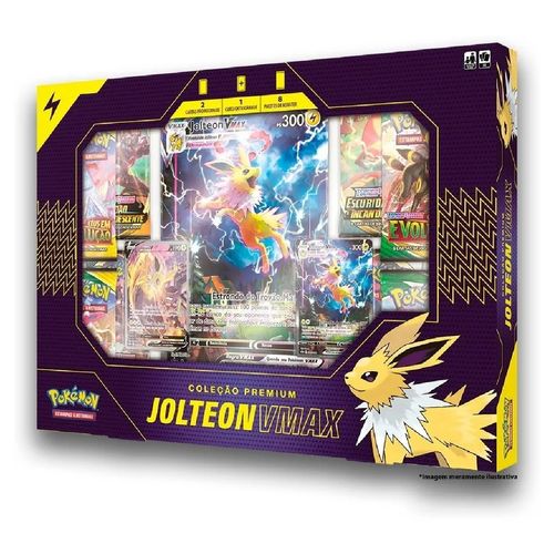Cartas Pokemon Box Coleção Premium Jolteon VMAX - Copag