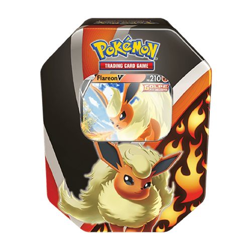 Lata Pokemon Evoluções de Eevee Flareon V - Copag