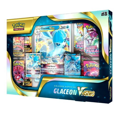 Cartas Pokemon Box Coleção Especial Glaceon V-Astro - Copag