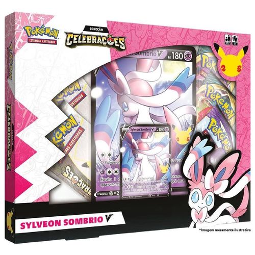 Box de Cartas Pokémon 25 Anos - Sylveon V do Lance - Copag