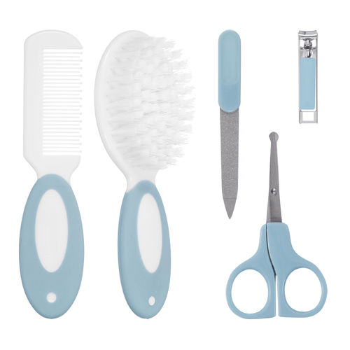 Kit De Higiene Cuidados Do Bebê 5 Peças (0m+) Azul - Buba