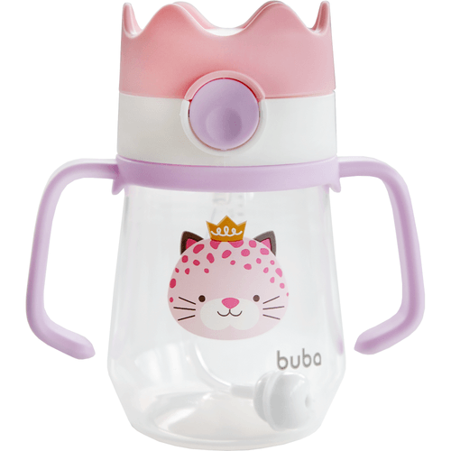 Copo De Treinamento Infantil Com Canudo 240ml Onça- Buba