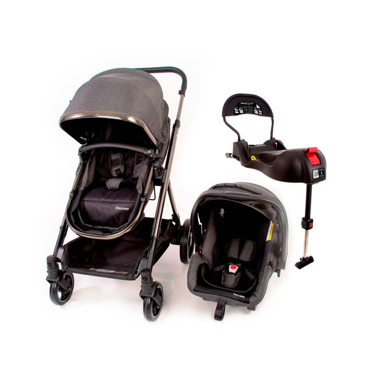 Carrinho com Bebê Conforto e Base Discover Travel System Trio
