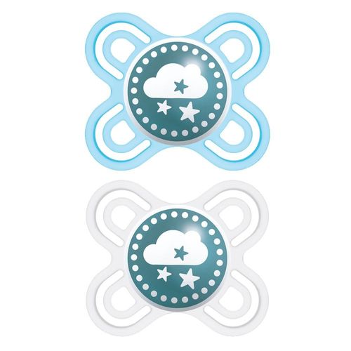 Kit 2 Chupetas Recém Nascidos Perfect Start Azul - MAM