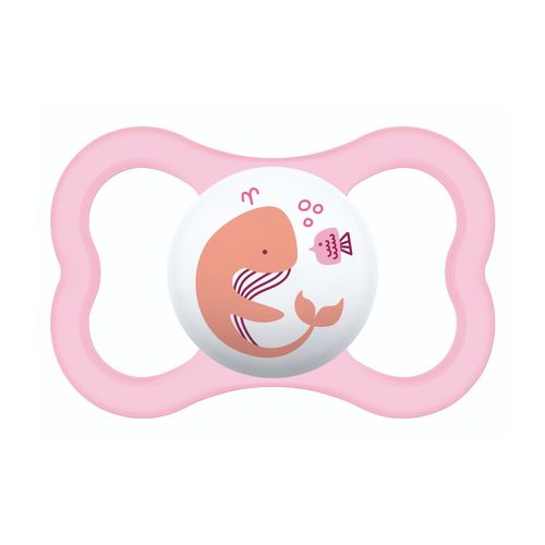 Chupeta Bico de Silicone Air 6m+ Rosa C/ Estojo - MAM