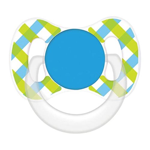 Chupeta Bico de Silicone Funny Xadrez 6m+ Azul - Lillo
