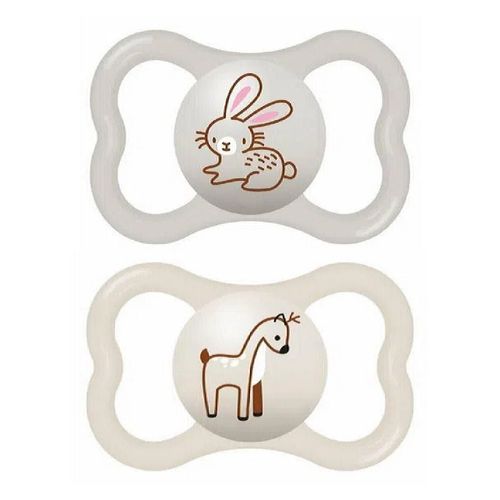 Kit 2 Chupetas bico de silicone Air 18M+  Neutra – MAM