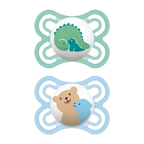 Kit 2 Chupetas Bico de Silicone 0m+ Perfect Azul - MAM