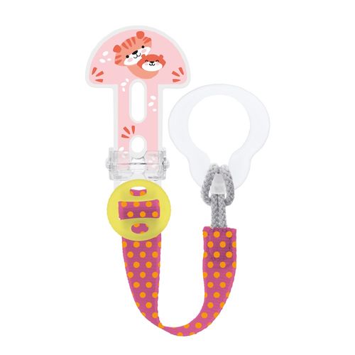 Prendedor de Chupeta Clip It + Protetor de Bico Rosa - MAM