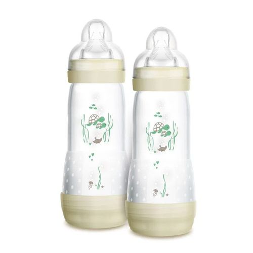 Kit 2 Mamadeiras Anticólica 320ml 4M+ Easy Start Neutra MAM