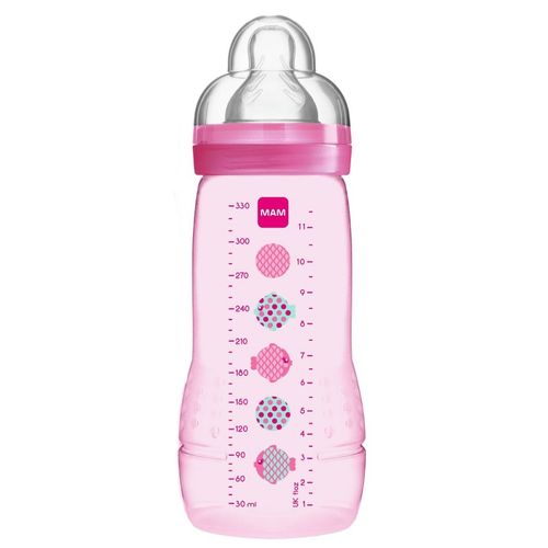 Mamadeira Easy Active Bico 4m+ Rosa 330ml - MAM