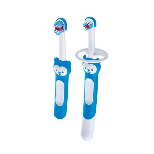 Kit 2 Escovas De Dentes Infantil Learn To Brush 5m+ Azul MAM