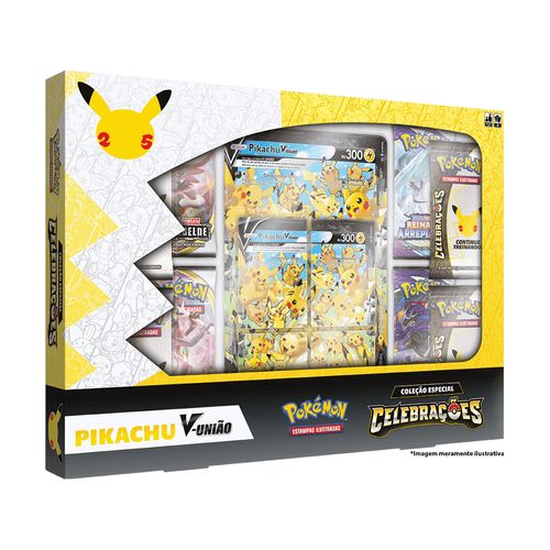 Caixa Box Pokémon 25 Anos Celebrações Pikachu V União Copag
