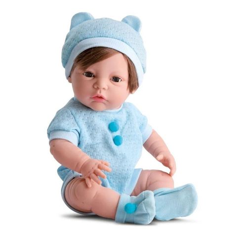 Boneca New Born Diver Premium Menino Com Cabelo - Divertoys