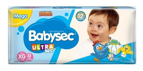 Fralda Descartável Ultra Sec Tam XG/32 Un - Babysec