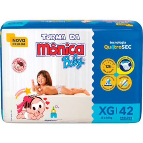 Fralda Descartável Mega Tam XG 42 Un - Turma Da Mônica