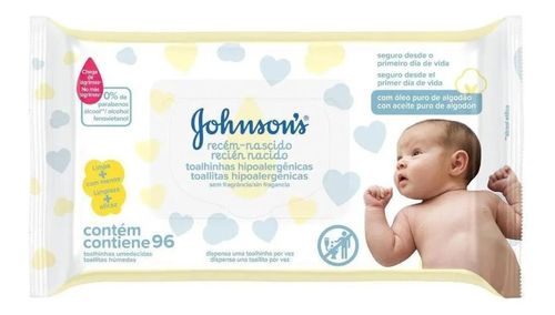 Toalhas Umedecidas Recém Nascidos 48 Un -  Johnsons
