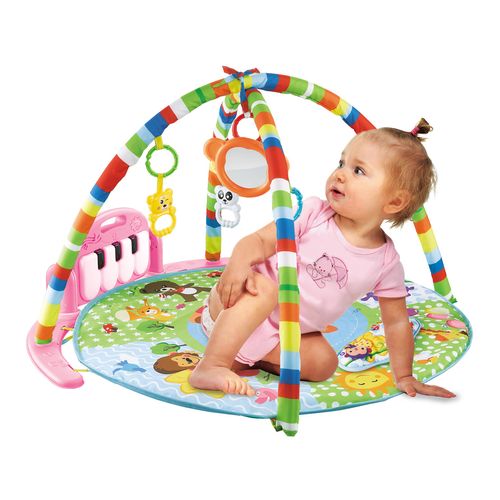 Tapete Ginásio de Atividades Play Piano Circle Maxibaby Rosa