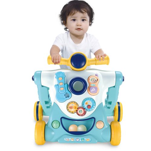 Andador Triciclo e Patinete Infantil Azul Meu Robô Maxibaby