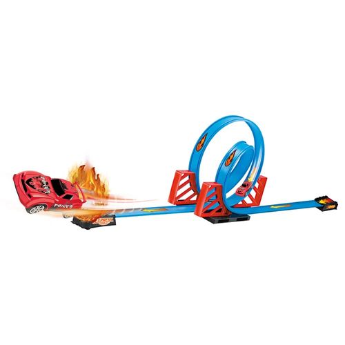 Pista de carrinho Power Track Duplo Loop 360° - Multikids