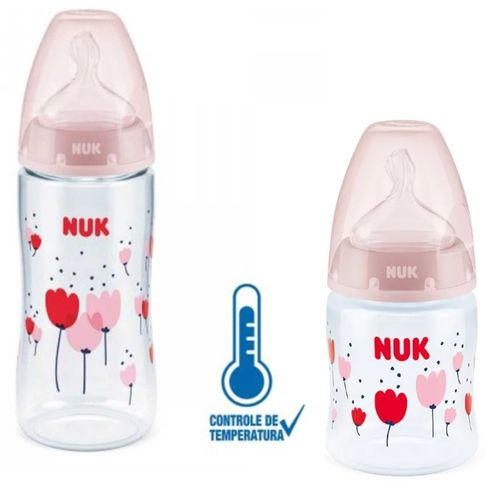 Kit Mamadeira 150ml /300ml  com Controle de Temp. Girl -Nuk