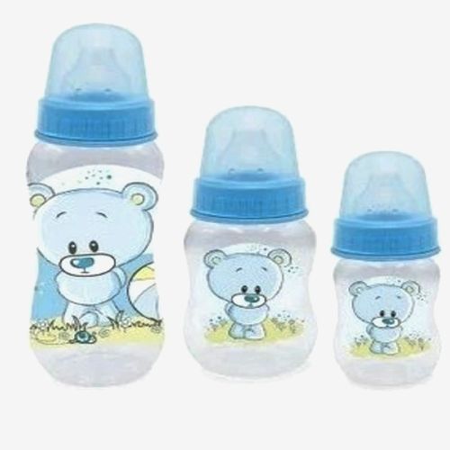 Kit 3 Mamadeiras 80/120/240ml Ursinho Azul - Kitstar