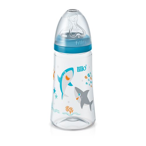 Mamadeira Design Smart 300ml Tubarões Azul - Lillo