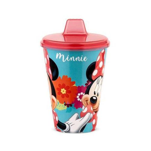 Copo Infantil com Bebedor Rígido Rosa Minnie 430ml  - Lillo