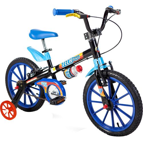 Bicicleta Infantil Nathor Aro16 Menino Tech Boys 5 A 8 Anos
