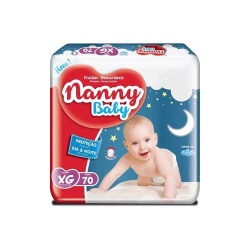 Fralda Infantil com 70 Unidades Tamanho GG/XG - Nanny Baby