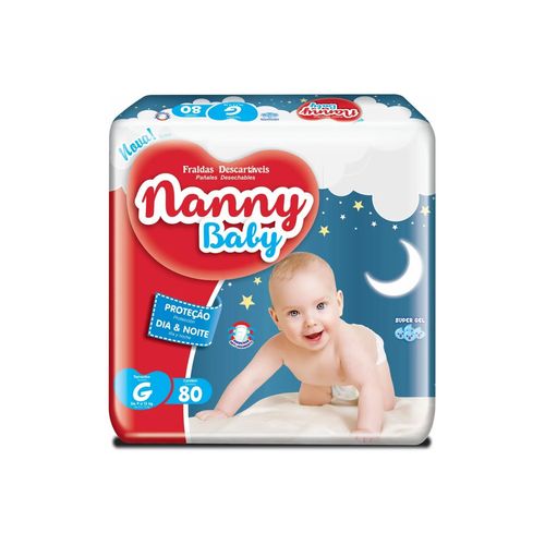 Fralda Infantil com 80 Unidades Tamanho G - Nanny Baby