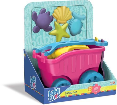 Balde de Praia com Carrinho e Acessórios - Divertoys