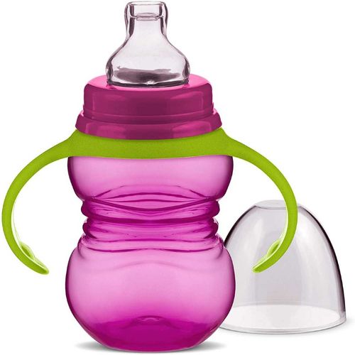 Copo de Treinamento com Bebedor de Silicone Rosa - Fiona