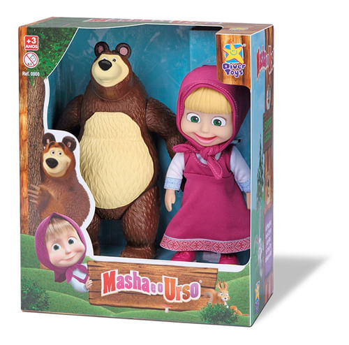 Bonecos Masha e o Urso Articulados - Divertoys