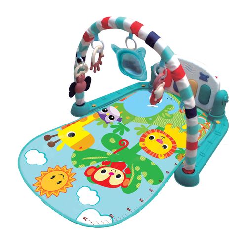 Tapete de Atividades Para Bebê Musical Safari Azul Kitstar