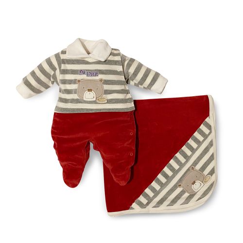 Saída Maternidade Menino Teddy Vermelho - Maxibaby