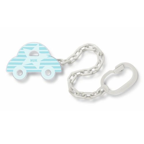 Prendedor de Chupeta Azul Carrinho - NUK