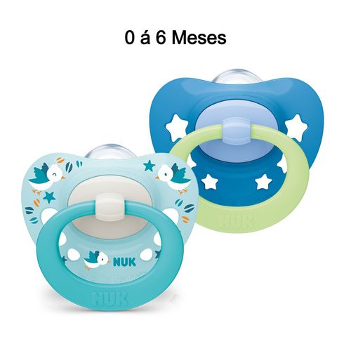 Kit 2 Chupetas Brilha No Escuro Night Day Boy - NUK