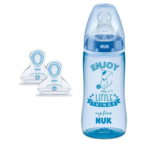 Kit Mamadeira E Bico My 1st NUK Boy First Choice Azul