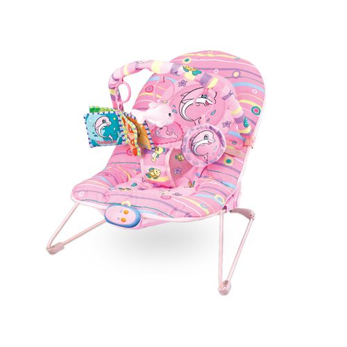 Cadeira de Descanso Musical Reclinável Dolphin Maxi Baby - Rosa