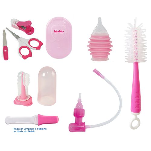 Kit de Higiene e Cuidados para Bebês Saúde Rosa - Kitstar