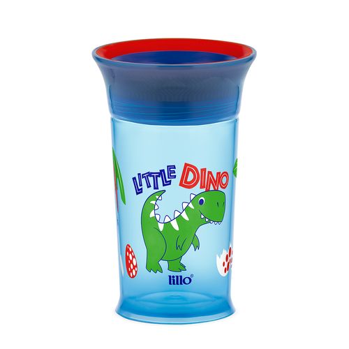 Copo De Treinamento 360° Dinossauro 266ml Azul - Lillo