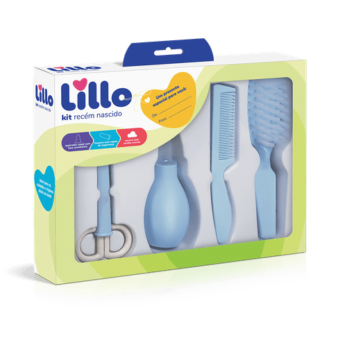 Kit De Higiene Para Recém Nascido Azul - Lillo