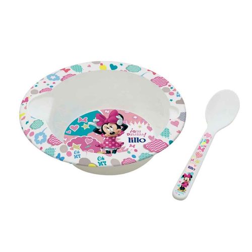 Kit Refeição Prato Com Colher Disney Minnie - Lillo