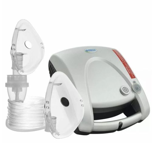 Inalador e Nebulizador Adulto/Infantil NEBCOMV Prata G-Tech