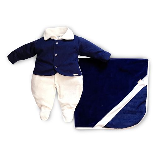 Saída Maternidade Menino Príncipe Marinho - Maxibaby