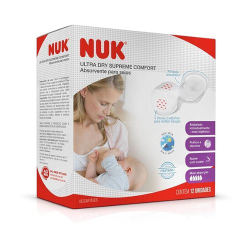 Absorvente De Seio Ultra Dry Supreme Comfort Com 12 Un - NUK