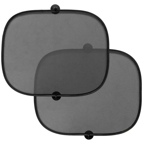 Protetor Solar Para Carro Com Ventosas Preto 2 Un - Buba
