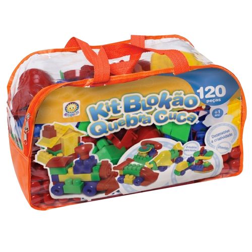 Blocos de Montar Kit Blockão Quebra Cuca 120 Peças - Kitstar